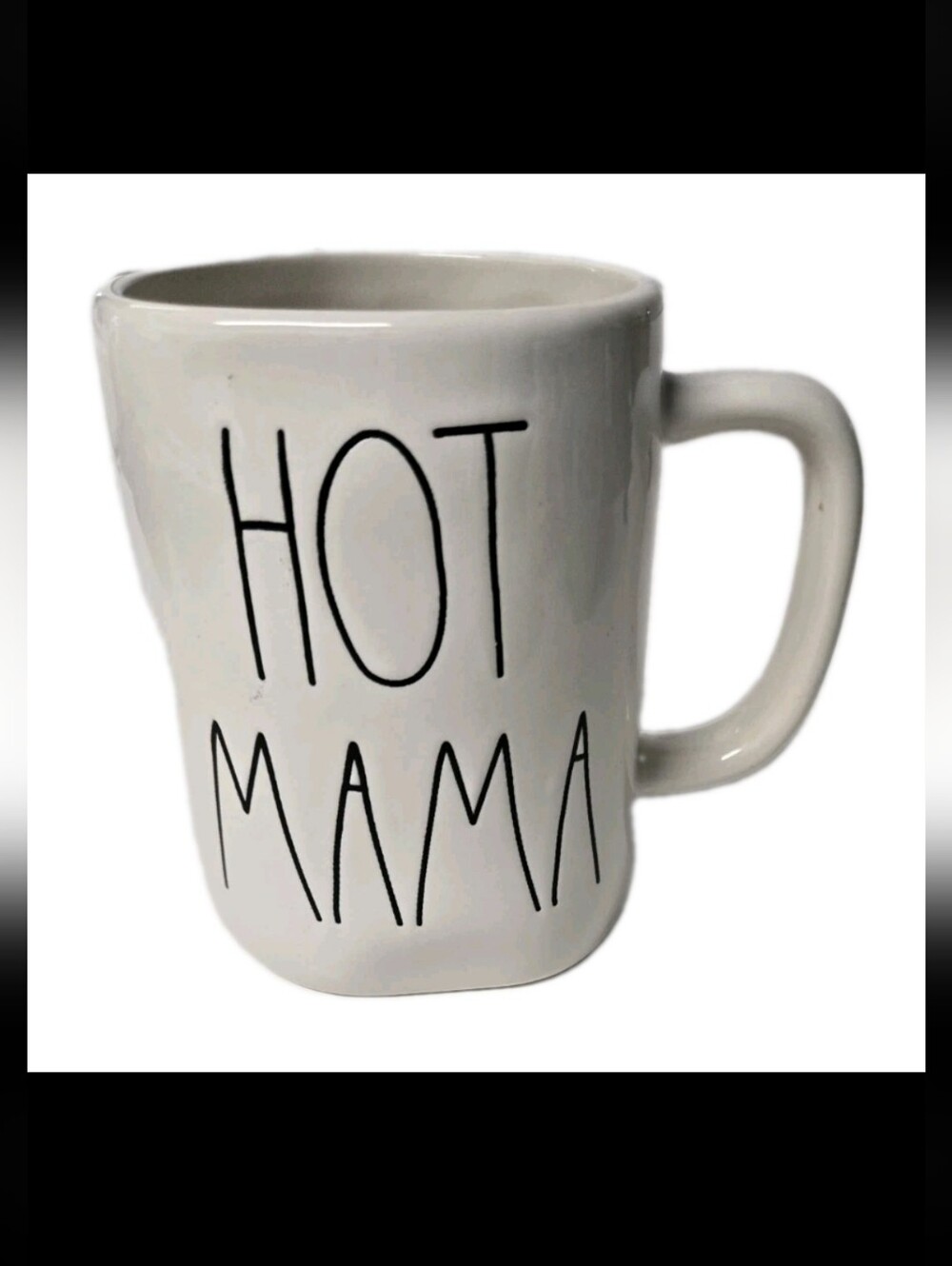 Rae Dunn Collectible White "Hot Mama" Ceramic Coffee Mug 20 Oz Casual Home